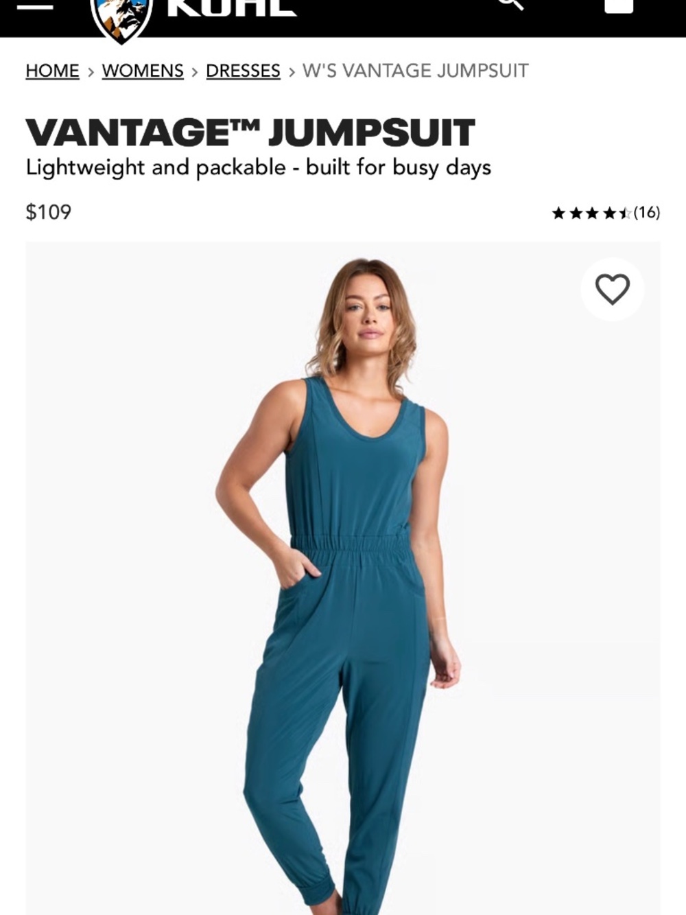 Kuhn vantage jumpsuit